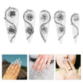 Metal Rose Teardrop Press-On Nails | Clear Reusable Tips Press-On Nail Tips QXL Default Title