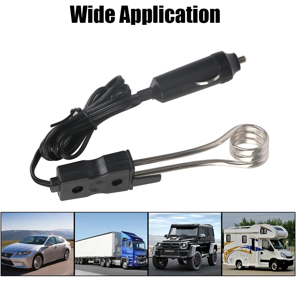 12V/24V Car Immersion Heater 120–140W | Portable Travel Boiler Car Immersion Heater QXL