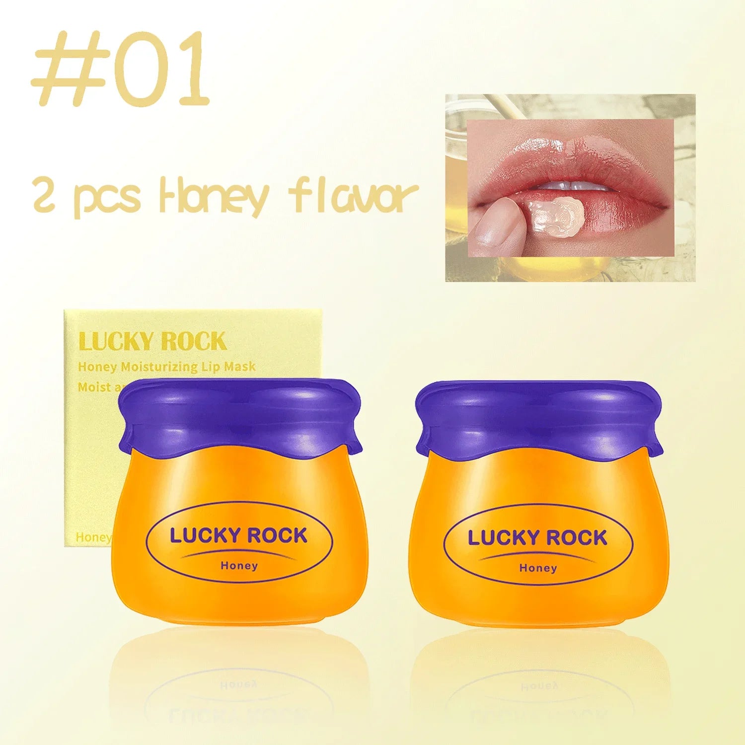 Honey Lip Balm Mask 2-Pack | Moisturizing & Nourishing Lip Care Lip Balm Mask QXL 01 2pcs Honey