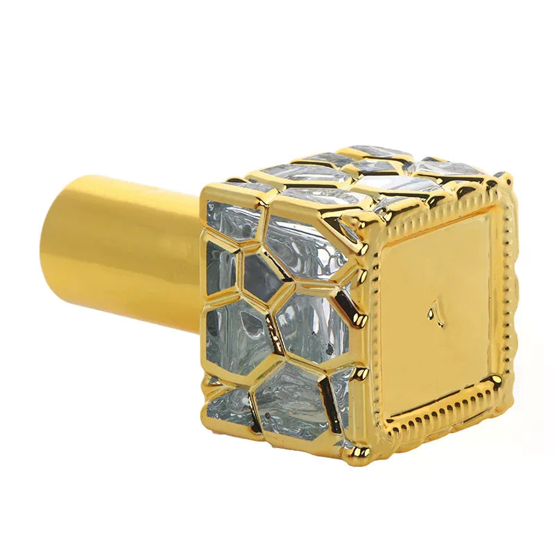 10ml Cube Gold Glass Refillable Perfume Atomizer Bottle Perfume Atomizer Bottle QXL