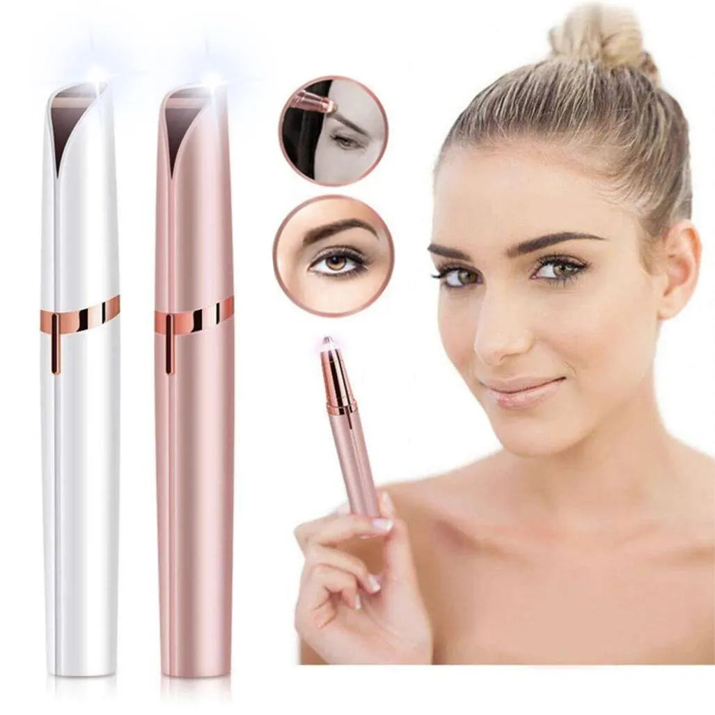 Smart Electric Eyebrow Trimmer Pen | Unisex Hair Removal Eyebrow Trimmer Pen QXL Rose Gold