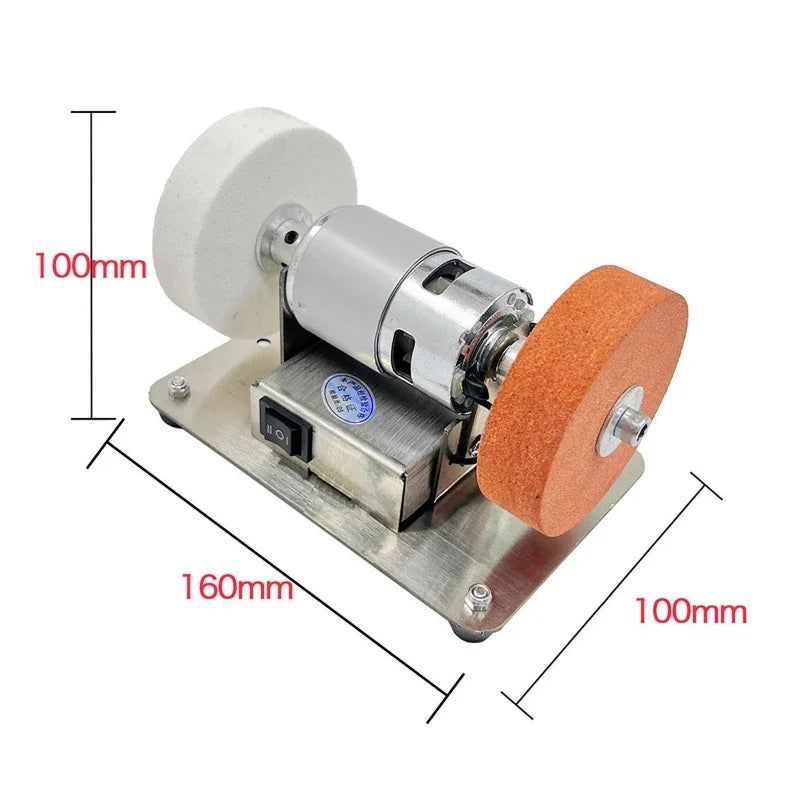 100W Desktop Double Grinding Wheel Machine | Coarse & Fine Bench Grinder QXL