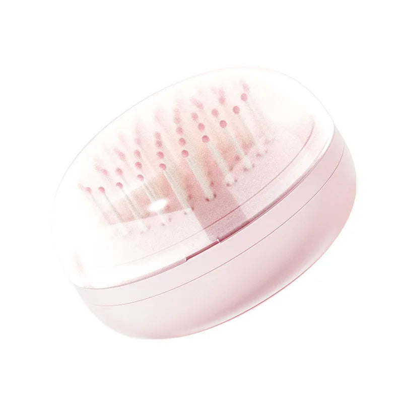 Portable Telescopic Comb with Mirror | One-Click Self-Cleaning Telescopic Hair Comb QXL