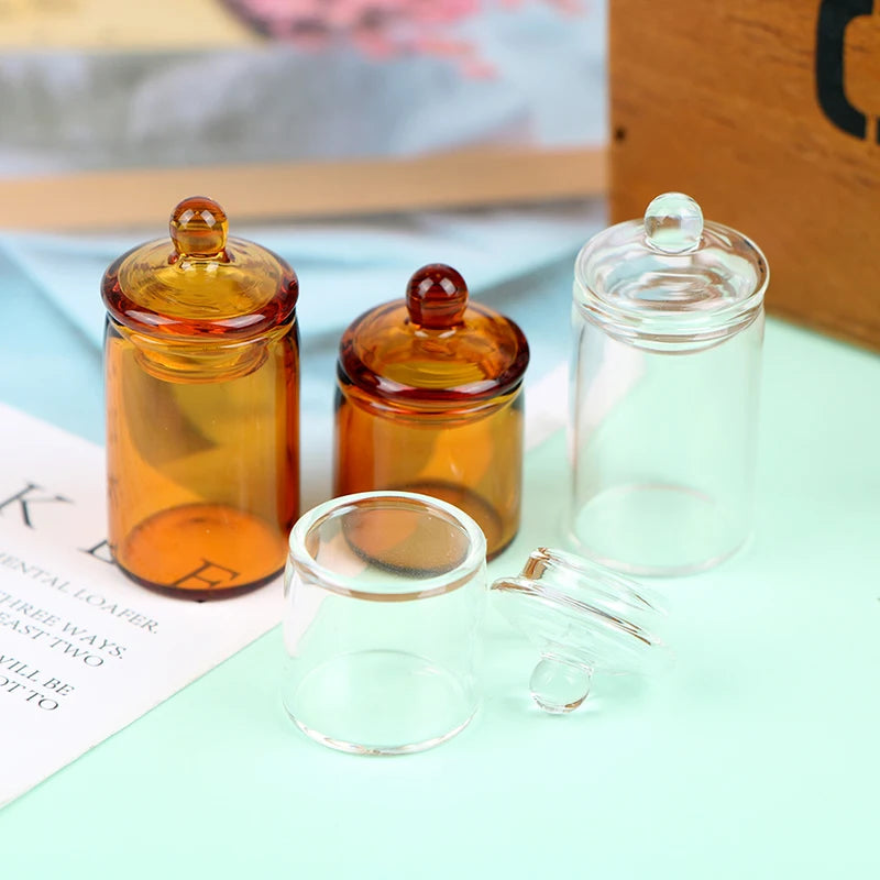 1:12 Dollhouse Miniature Glass Candy Jar | Kitchen Decor Dollhouse Miniature QXL