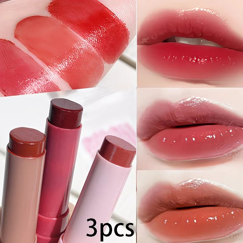 3-Piece Moisturizing Lip Set | Balm, Gloss & Long-Lasting Color Lip Care Set QXL