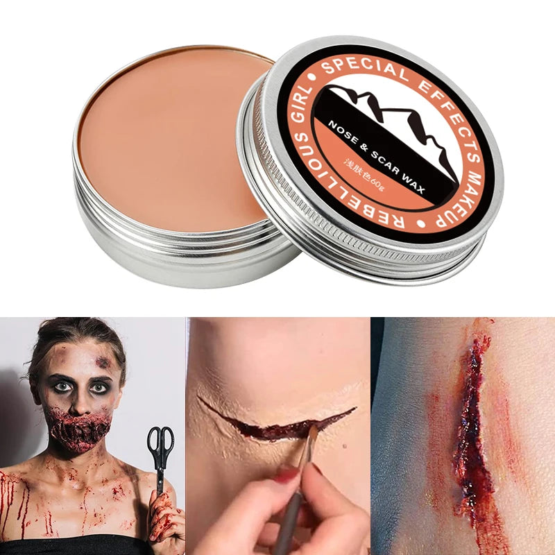 VERONNI Scar Wax Set & Scraper | Halloween SFX Fake Wounds SFX Modeling Wax QXL 1pcs 60g