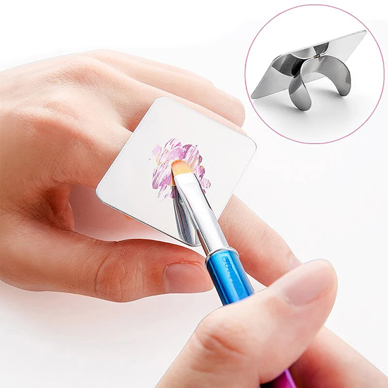 Stainless Steel Makeup Mixing Palette | Nail Art & Foundation Makeup Mixing Palette QXL