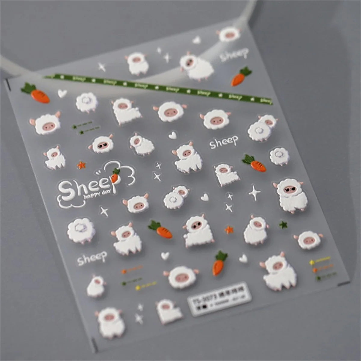 5D Kawaii Nail Stickers – Cute Rabbit & Dog Slider Decals Nail Art Stickers QXL