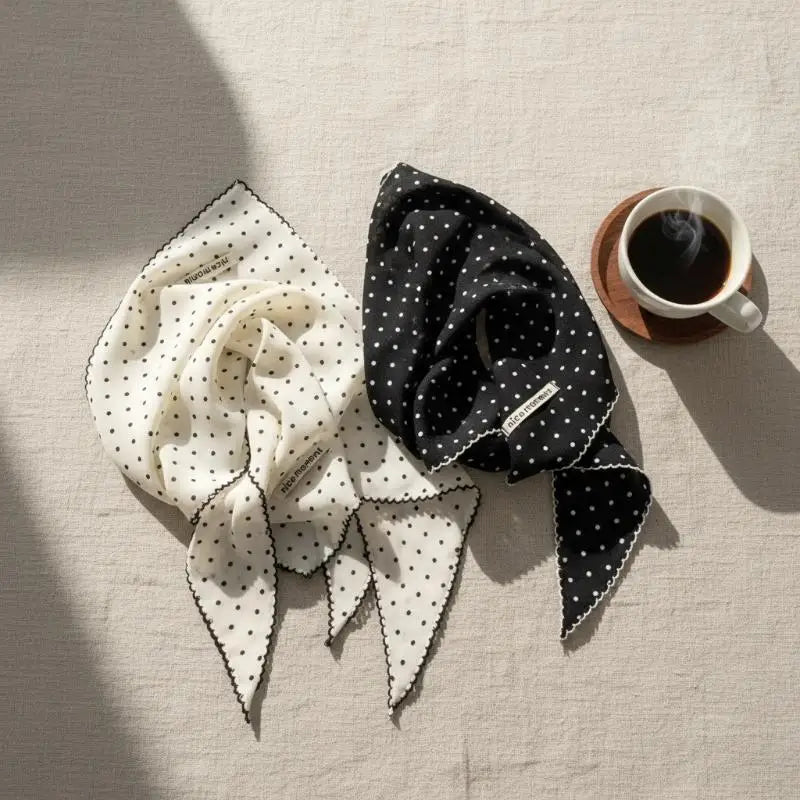 Polka Dot Headband Scarf | Women's Turban Hairband Hair Accessory Scarf QXL