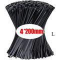 Nylon Cable Ties Self-Locking Zip Wraps 4×200mm | 100–1000 Pcs Nylon Cable Ties QXL Black-4x200mm 100pcs