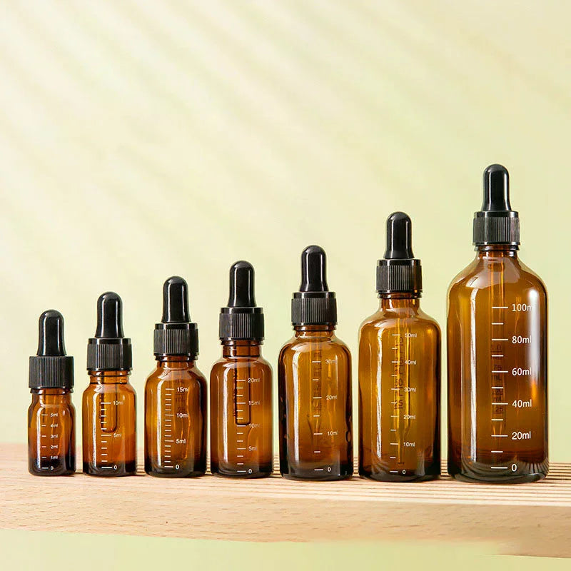 Amber Glass Dropper Bottles 5ml–100ml | UV-Protective Pipette Glass Dropper Bottle QXL