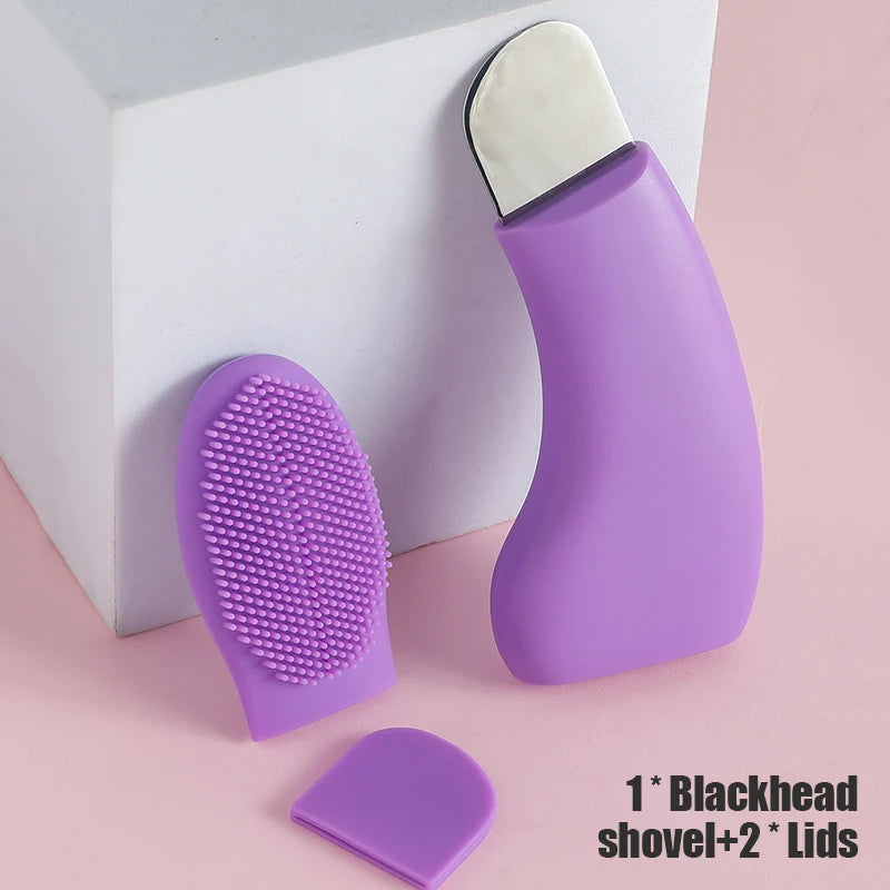 Silicone Blackhead Removal & Facial Cleansing Scraper Tool Facial Cleansing Tool QXL Purple