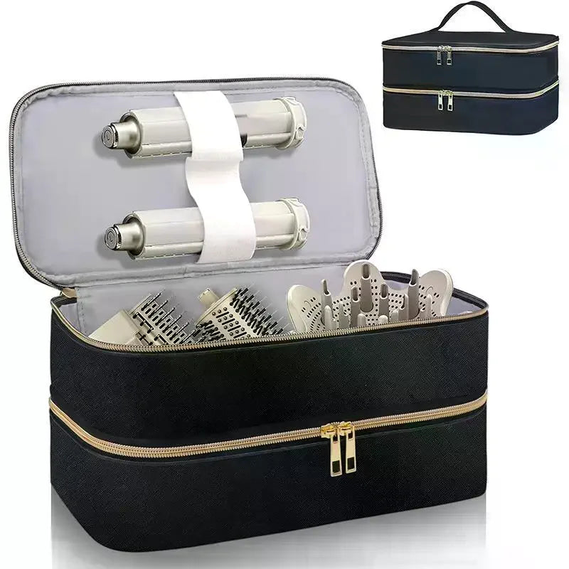 YOVIP Double Layer Travel Hair Dryer & Cosmetics Bag Travel Organizer Bag QXL
