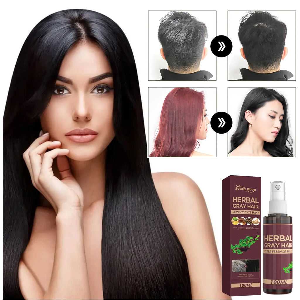 Herbal Black Hair Tonic Spray | Polygonum & Ginseng 100ml Herbal Hair Tonic Spray QXL