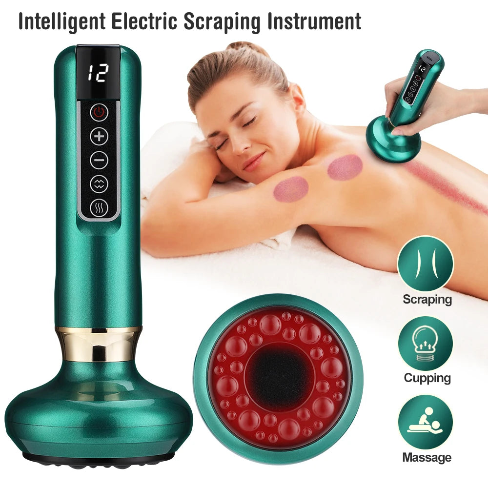 Electric Gua Sha Vacuum Massager | Infrared Heat & Scraping Electric Body Massager QXL