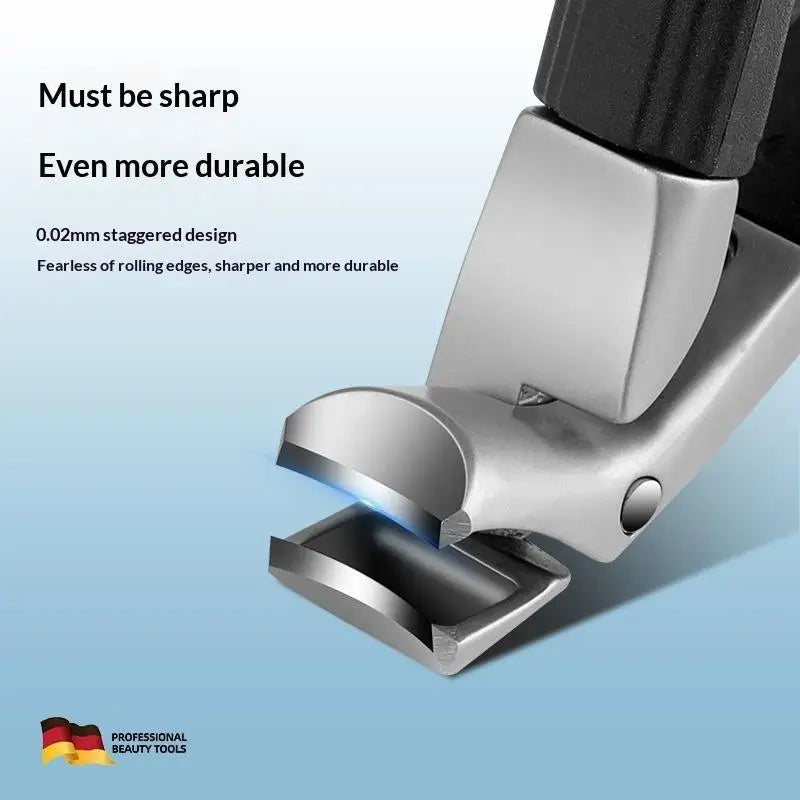 Wide Jaw Stainless Steel Nail Clipper | Anti-Slip TPR Grip Nail Clipper QXL