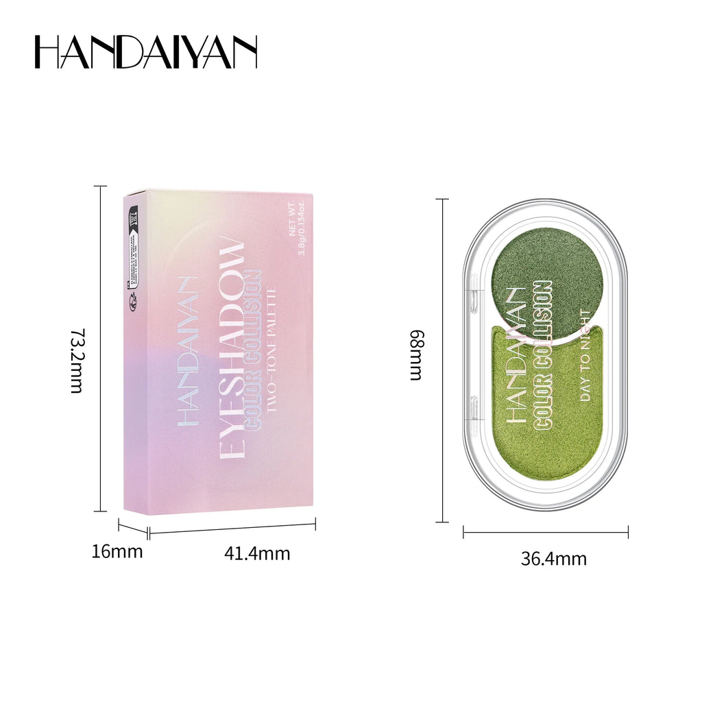 Handaiyan Pearl Shimmer Eyeshadow Palette | Waterproof Duo Eyeshadow Palette QXL