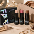 3-Pack Velvet Contour Stick Bundle | Bronzer & Highlighter Contour Stick Set QXL 3 colors