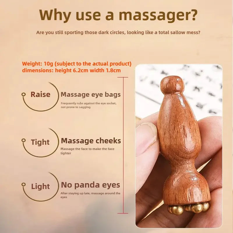 Lotus Seedpod Wood Gua Sha Facial Massage Tool | Sandalwood Gua Sha Tool QXL