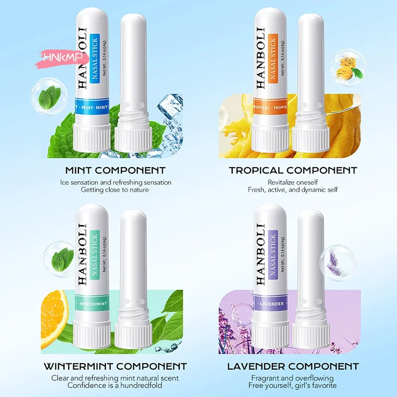 4-Pack Aromatherapy Nasal Inhaler Sticks | Lavender, Mint & Lemon Aromatherapy Inhaler QXL