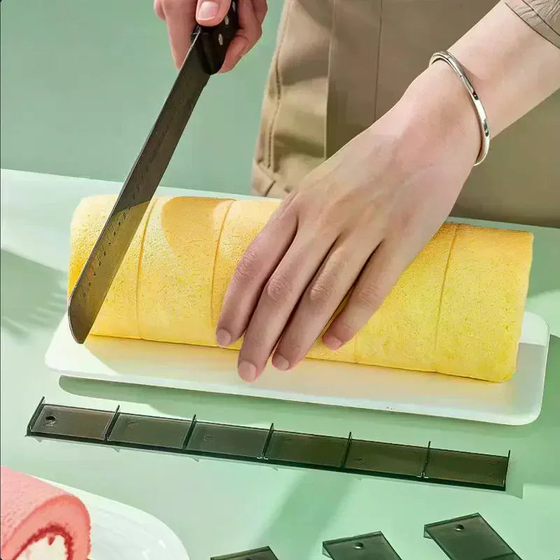4-Pack Cake Roll Cutting Ruler Set | Even Slice Baking Tool Cake Slicing Ruler QXL