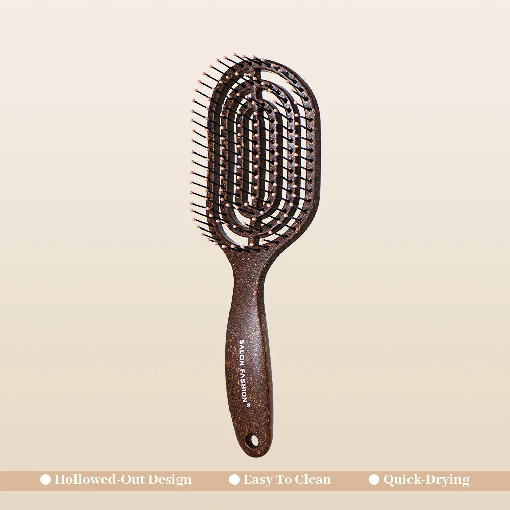 Hollow Detangling Hair Brush | Anti-Static Scalp Massage Comb Detangling Hair Brush QXL 3173SY