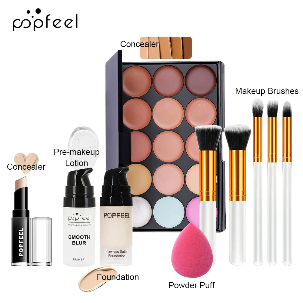 POPFEEL All-in-One Face Makeup Kit | Beginner Makeup Set Face Makeup Kit QXL
