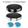 Magnetic Car Phone Holder | Dashboard Stick-On Mount Universal Car Phone Mount QXL Black and Silver