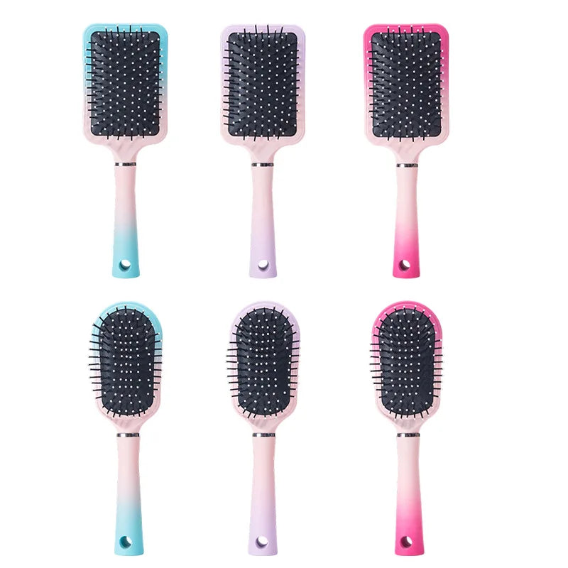 Air Cushion Paddle Hair Brush | Pink Gradient Detangling Comb Air Cushion Hair Brush QXL