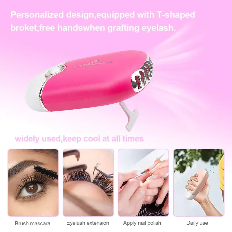 USB Rechargeable Eyelash Extension Fan Dryer | Quick-Dry Lash Lash Extension Fan QXL