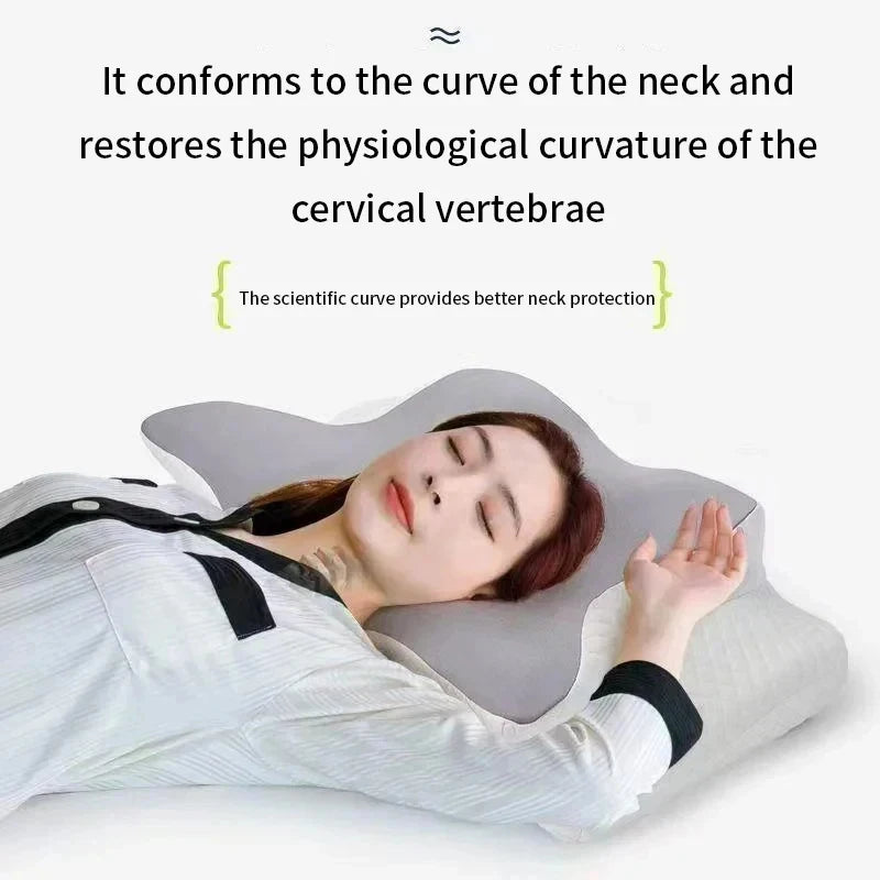 Butterfly Memory Foam Pillow | Cooling Ergonomic Neck Support Memory Foam Pillow QXL