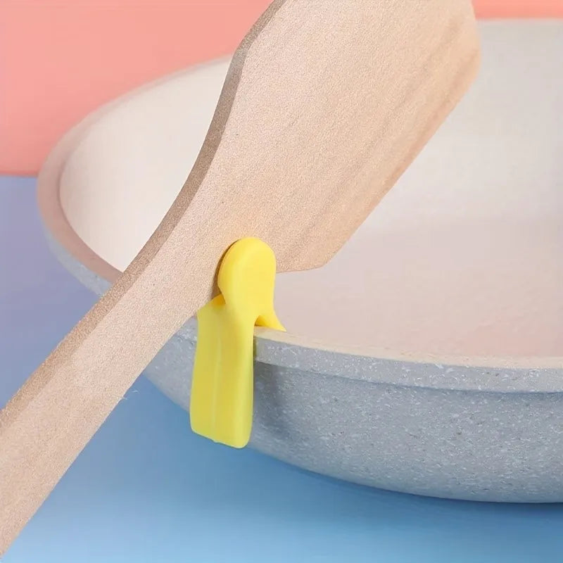 3-Pack Silicone Utensil Rest | Spoon Holder & Pot Clip Set Silicone Utensil Rest QXL