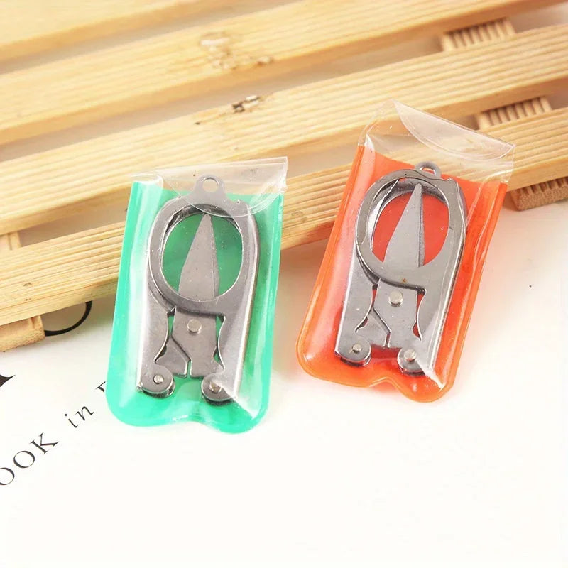 Foldable Mini Travel Scissors with Keychain | Stainless Steel Folding Travel Scissors QXL