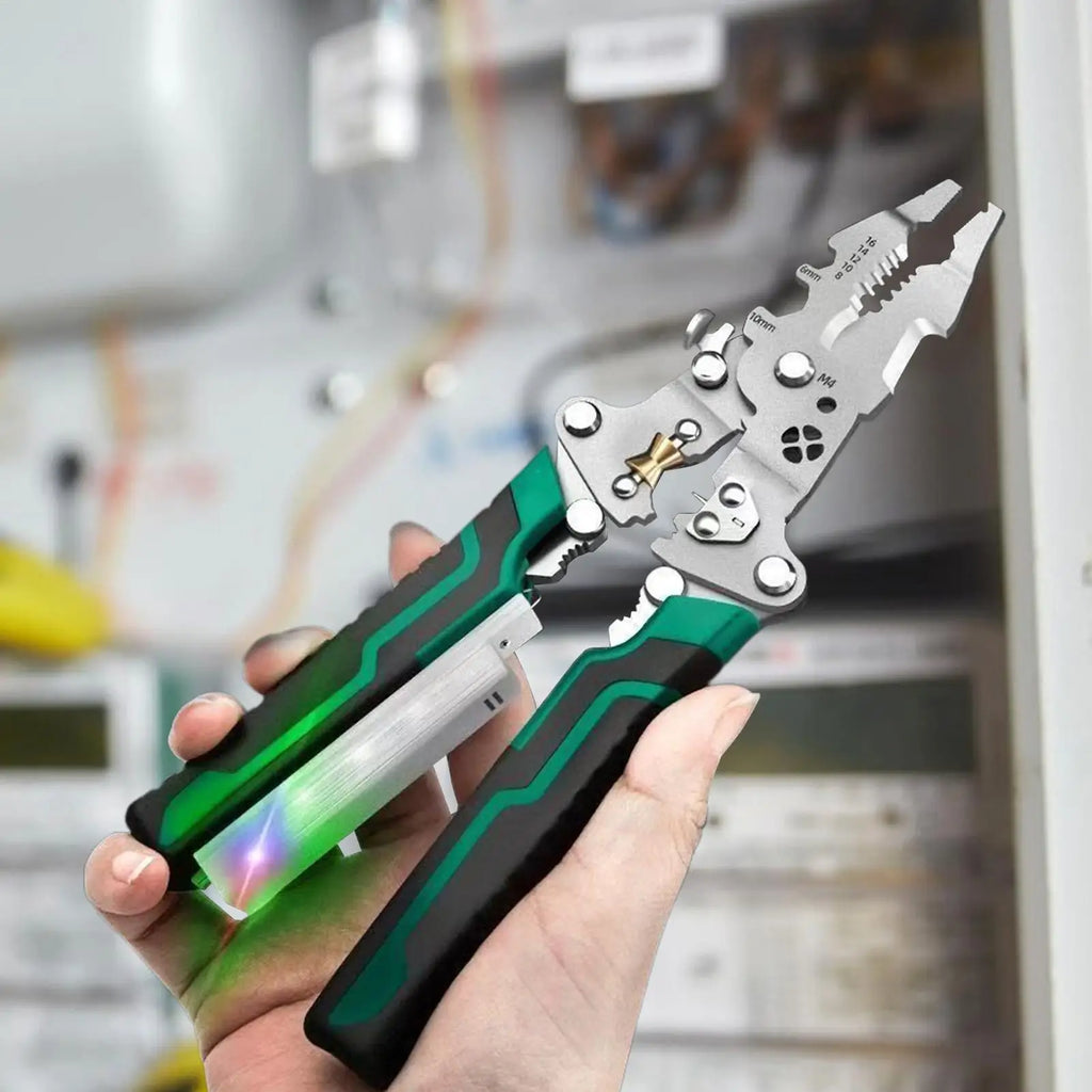 8-in-1 Wire Stripper & Voltage Tester | AC DC Detector Tool Wire Stripper Tool QXL