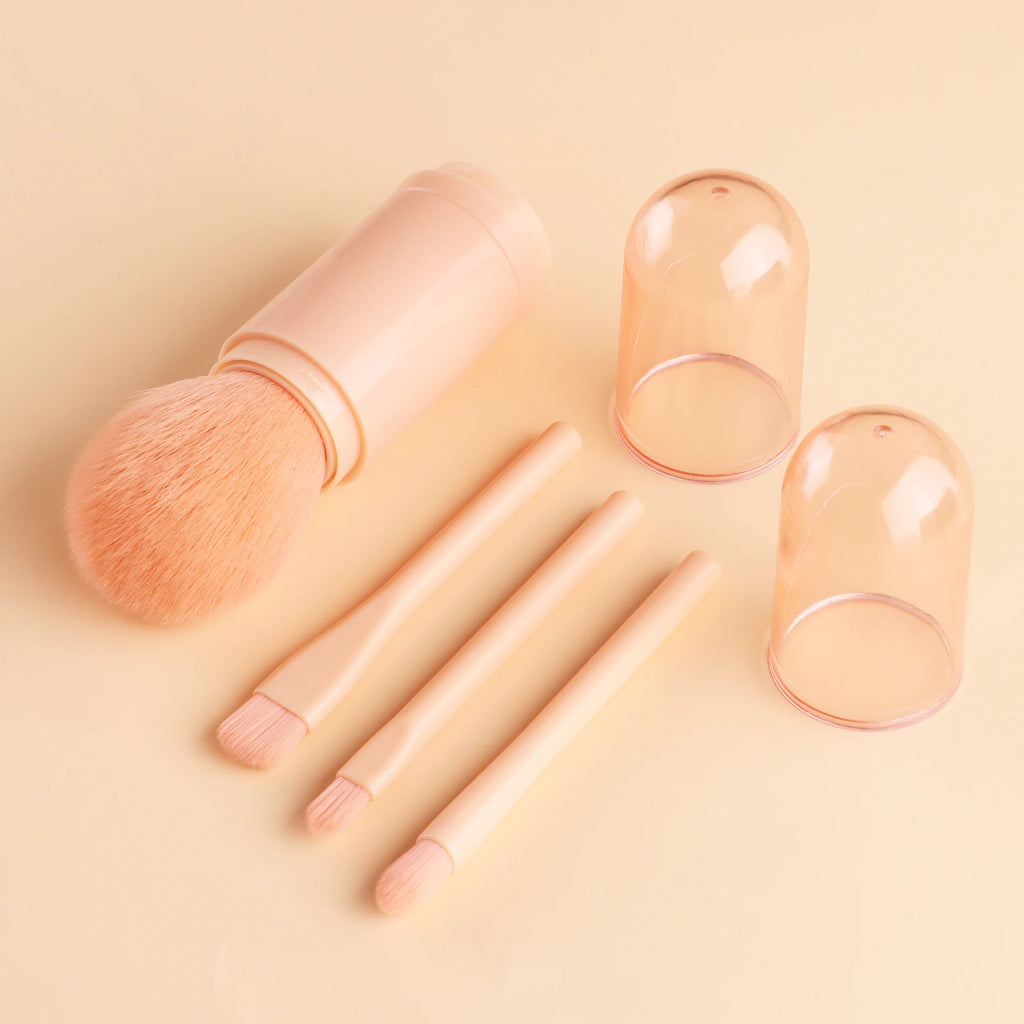 Ronshadow 4-in-1 Detachable Makeup Brush Set | Travel Ready Detachable Makeup Brush QXL