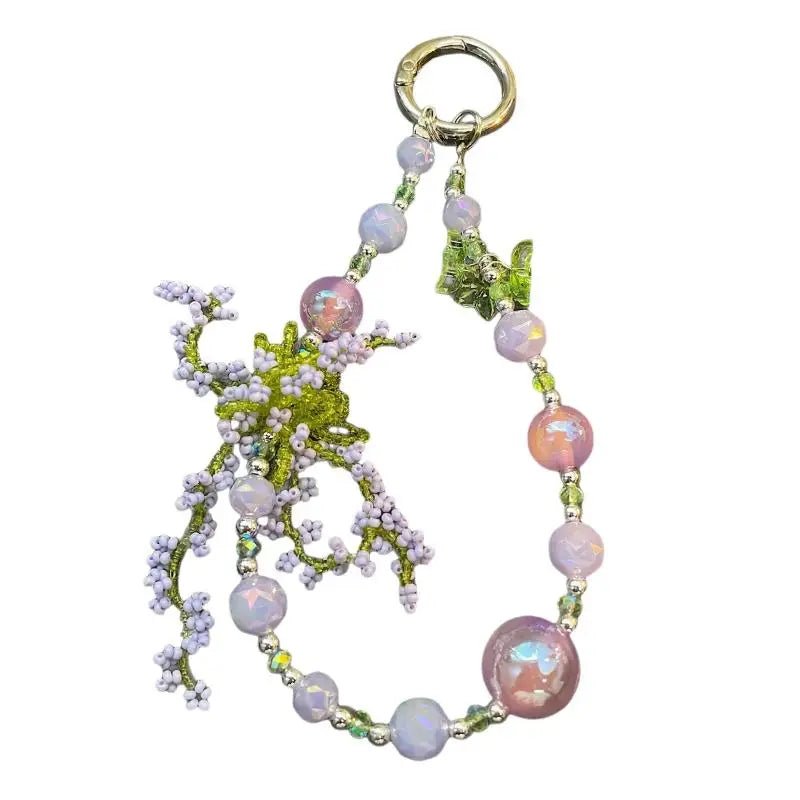 Colorful Beaded Phone Chain Lanyard | Bag, Key & Case Charm Beaded Phone Chain QXL