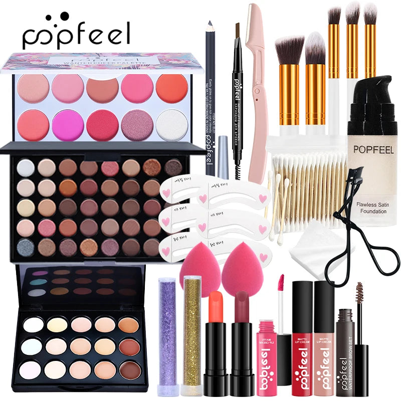 POPFEEL All-in-One Full Face Makeup Kit | 3 Set Options Full Face Makeup Kit QXL