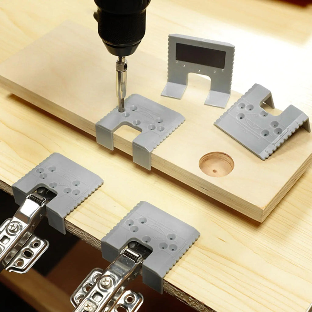 Door Hinge Jig Installation Template | Magnetic ABS Drill Guide Hinge Installation Jig QXL