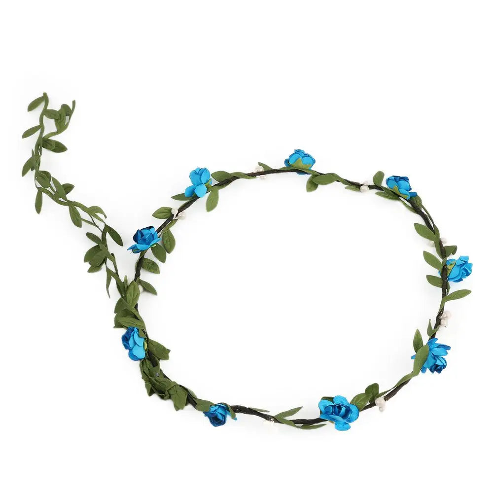 Bridal Flower Crown Garland Headband | Bohemian Wedding Flower Crown Headband QXL