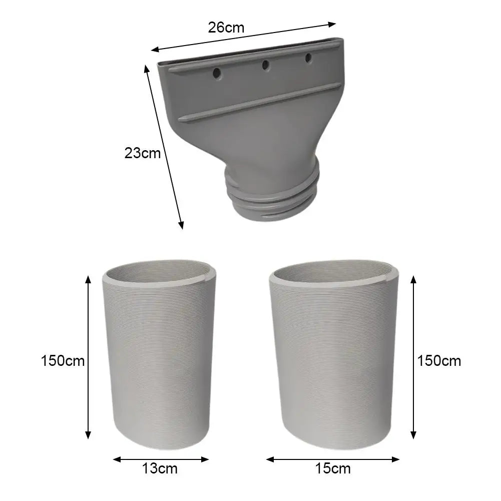 Flat Exhaust Hose Adapter for AC & Ventilation | 130–150mm Exhaust Hose Adapter QXL