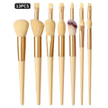13-Piece Yellow Makeup Brush Set | Foundation & Eyeshadow Kit Makeup Brush Set QXL YELLOW