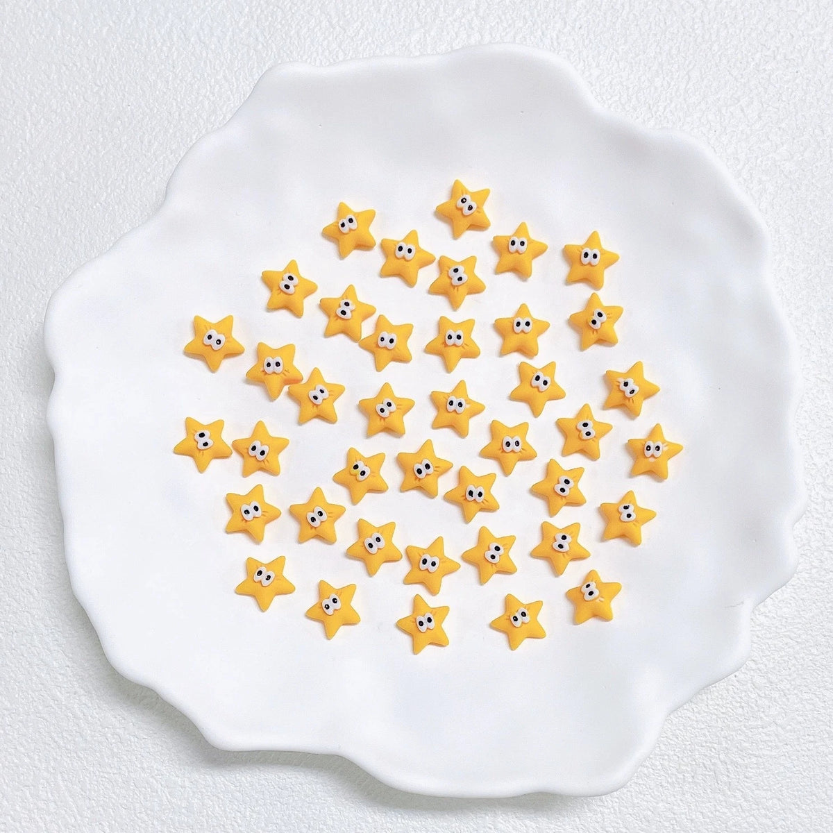 20-Pack 11mm Resin Star Flat Back Cabochons | Kawaii DIY Craft Resin Craft Cabochons QXL