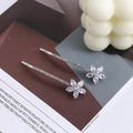 Floral Rhinestone Metal Hair Clips for Women – 2-Pack Rhinestone Hair Clips QXL 2Pcs