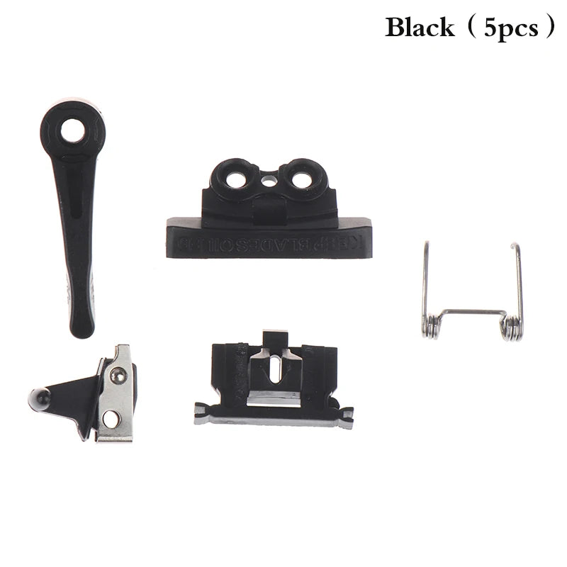 5-Pc Hair Clipper Replacement Parts – Swing Head, Switch & Rod Clipper Spare Parts QXL Black
