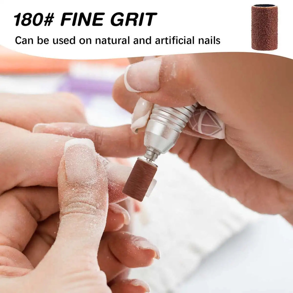 200+2Pc Nail Sanding Bands 180 & 240 Grit | Drill Bit Files Nail Sanding Bands QXL
