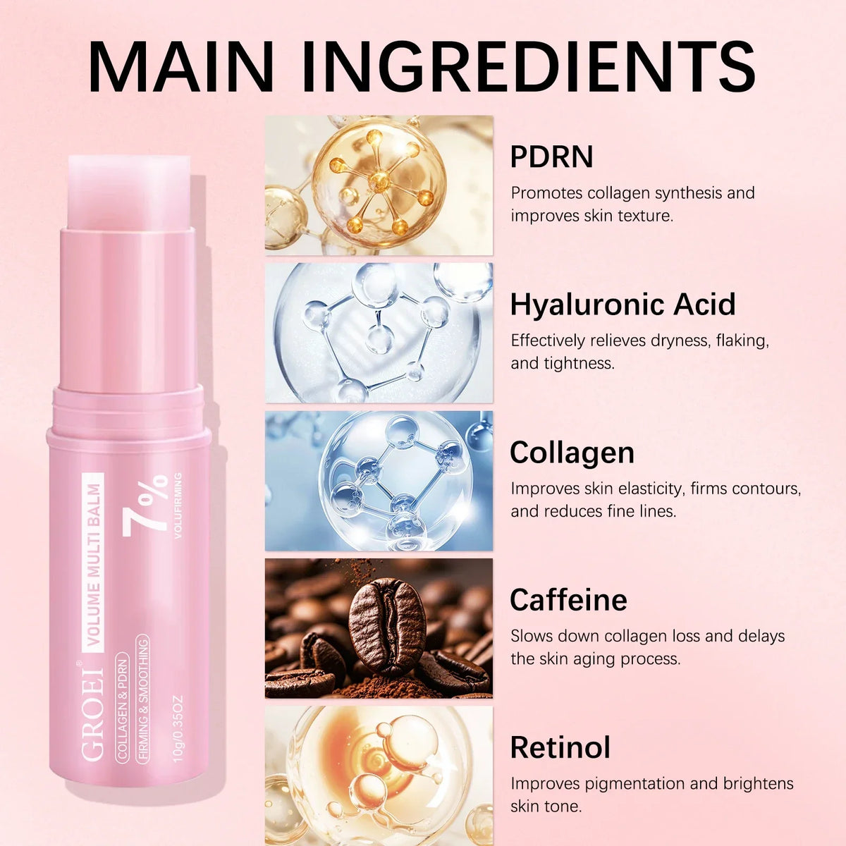5-Pack Collagen PDRN Firming Stick | Moisturizing Cream Firming Moisturizing Stick QXL