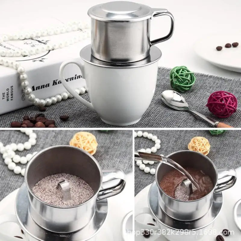 Stainless Steel Vietnamese Coffee Dripper & Filter Cup Coffee Dripper Filter QXL