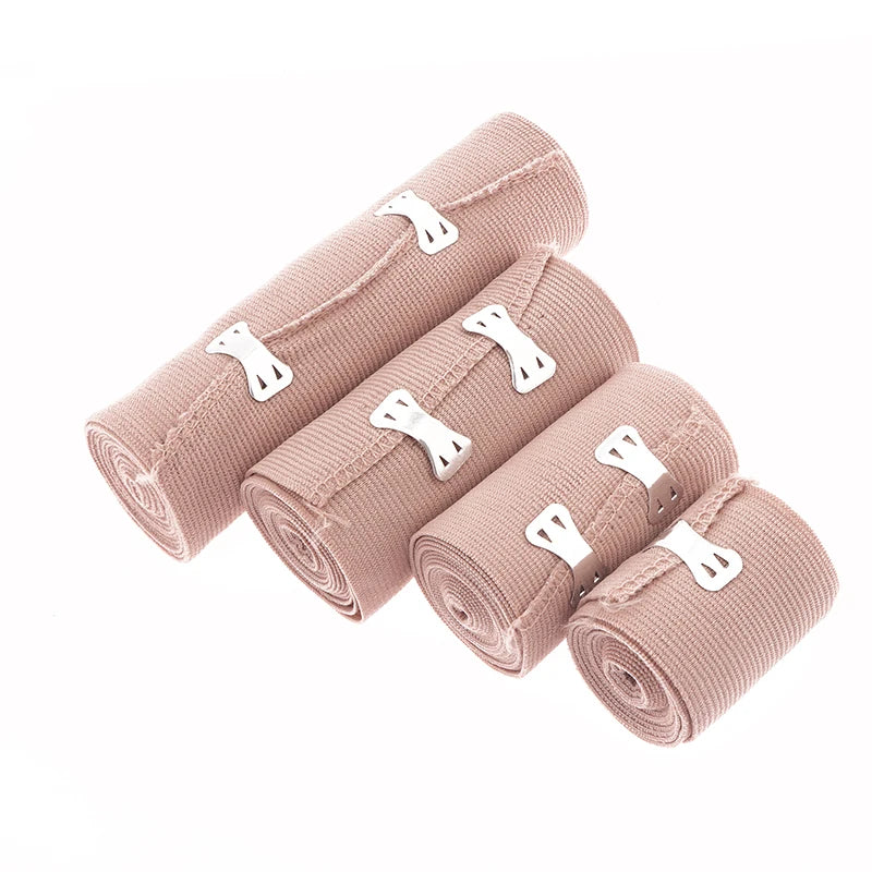 Elastic Compression Bandage Wrap with Clips | Latex-Free Compression Bandage Wrap QXL