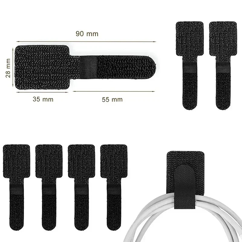 Reusable Nylon Cable Ties | Wire Organizer Straps 5/10/20-Pack Cable Organizer Ties QXL