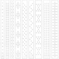 9-Pc Acrylic Leather Punch Spacing Templates | 3 Widths Leather Craft Template QXL AECH04-13154